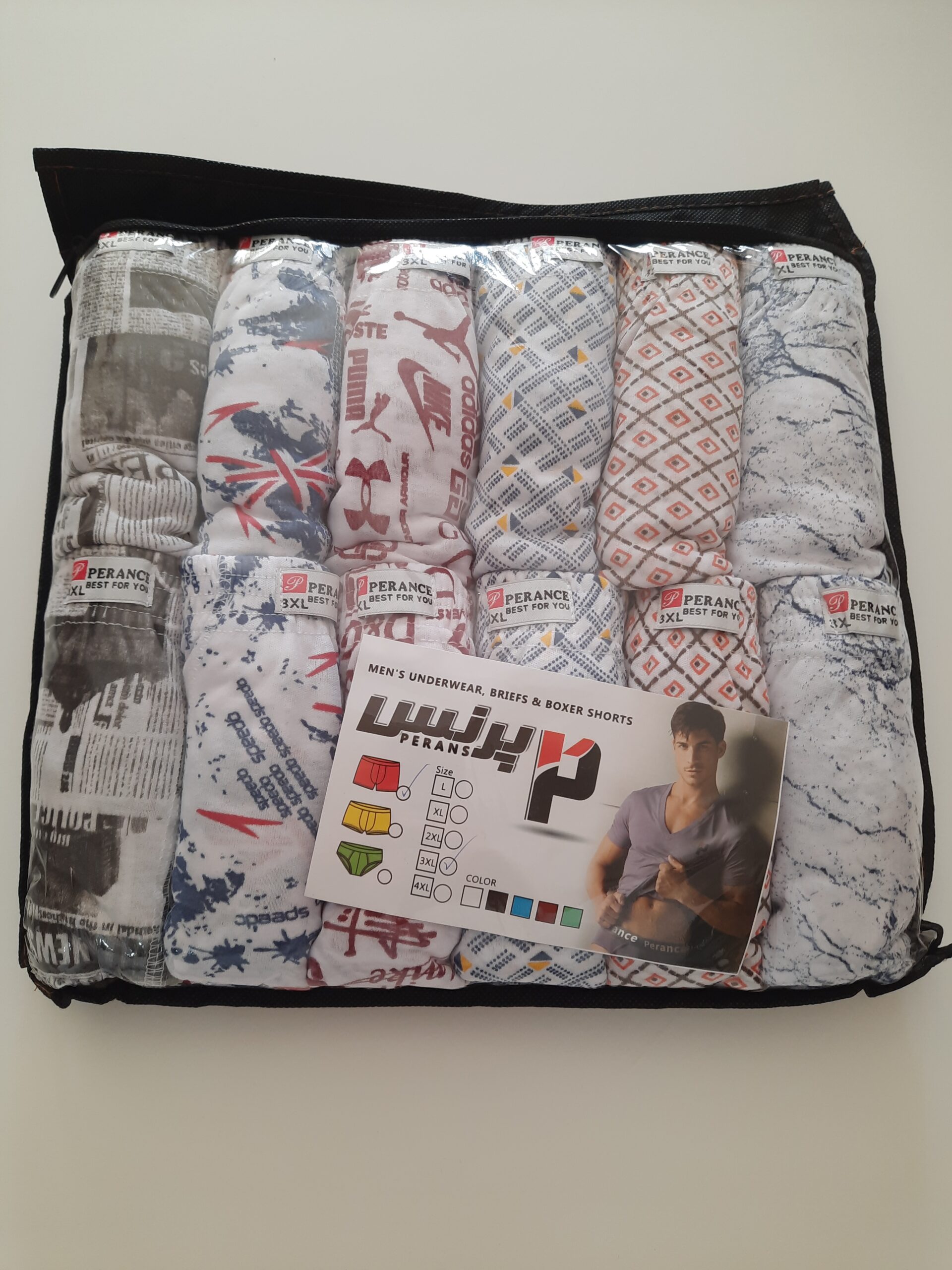 شورت پادار نخی مدل چاپی پرنس (perance) – راحتی با طرحهای جذاب 2 شورت پادار نخی مدل چاپی – نرم، سبک، تنفسپذیر و ضد حساسیت، با طراحی راحت، کش مقاوم و طرحهای چاپی متنوع، مناسب برای استفاده روزانه.